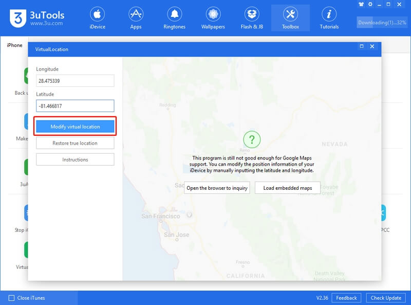 3uTools Virtual Location
