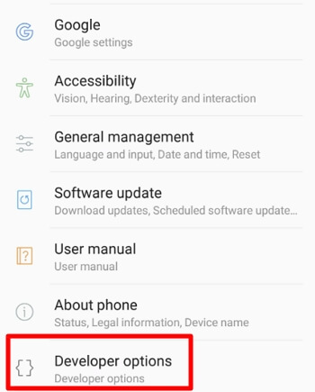Enable Developer Settings 