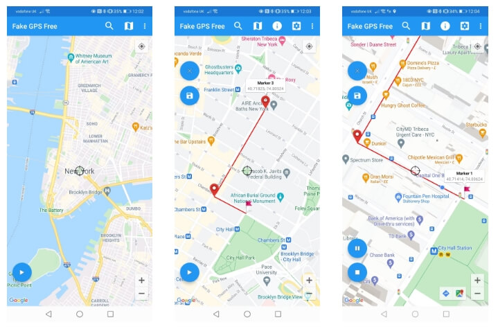 Via Fake GPS Location Spoofer App