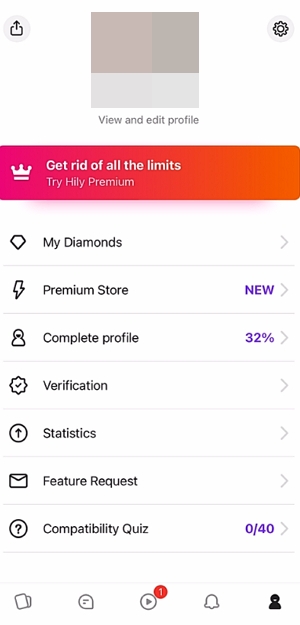 Change Location from Hily Profile