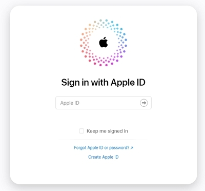 access their iCloud account on the website