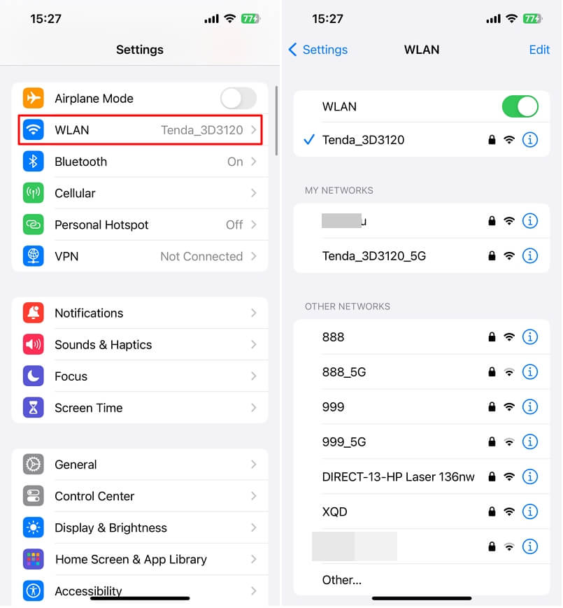 Ensure Your Device and Computer Are on the Same Wi-Fi Network