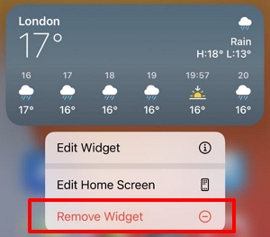 Temporarily Remove the Weather Widget