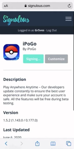 Find iPoGo in the App Library
