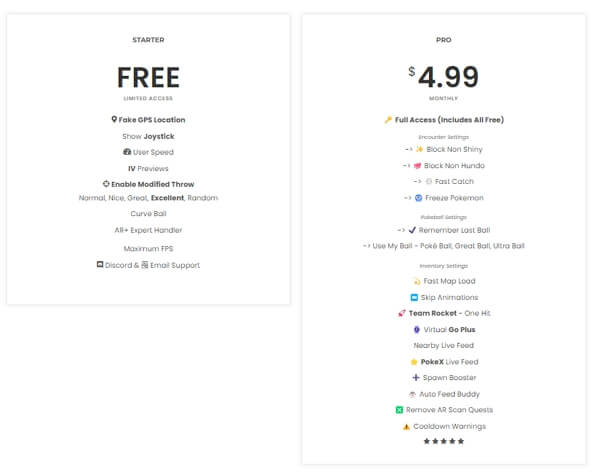 spooferx Pricing
